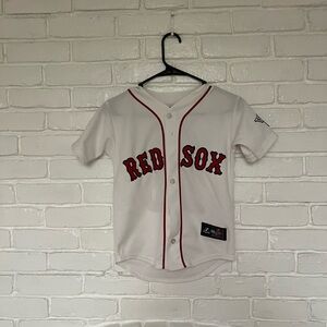 Kids small Boston Red Sox majestic Dustin Pedroia 2013 World Series champ jersey